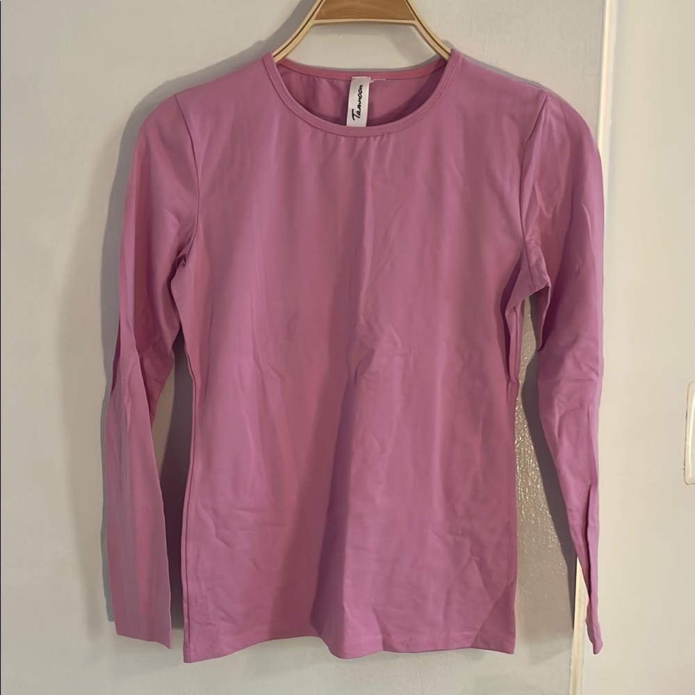 Talbots Pink Fitted Long Sleeve T-Shirt